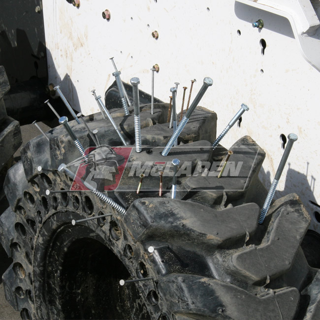 Nu-Air DT Solid Tires with Rim Skid Steer Bobcat 763H