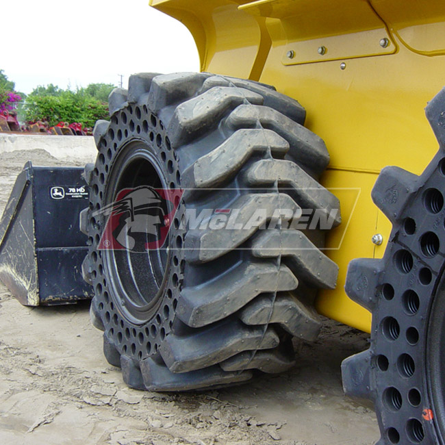 Nu-Air Monster Solid Tires with Rim for Skid Steer Caterpillar 232 B