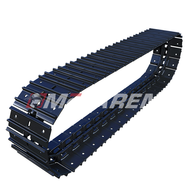Hybrid Steel Tracks without Rubber Pads for Mini Excavator Kubota KH 51 (Set of 2)