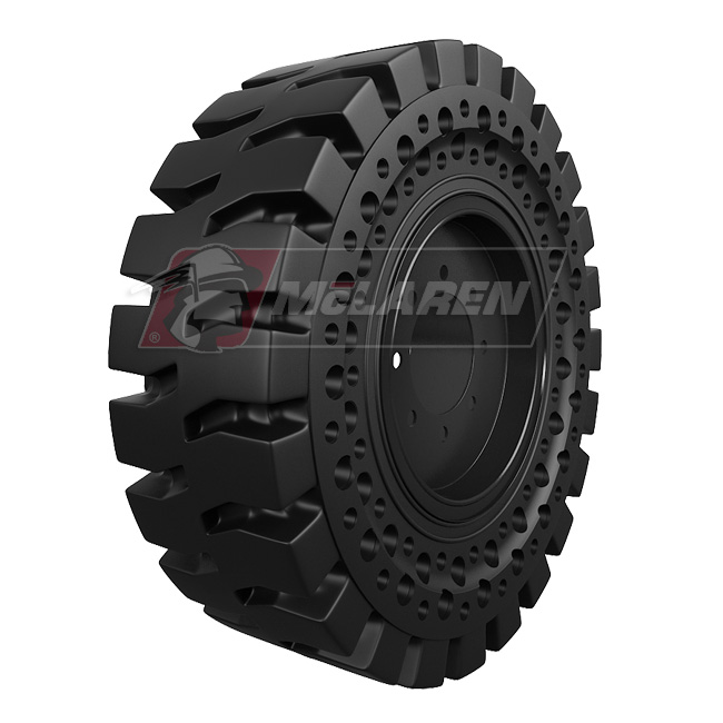 Nu-Air AT Solid Tires with Rim for Skid Steer Case 75XT